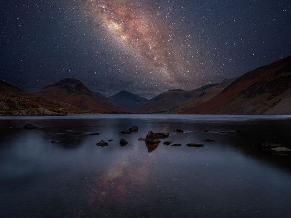 Milky Way across Wastwater,-District