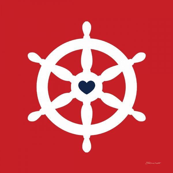 Ship Wheel On red