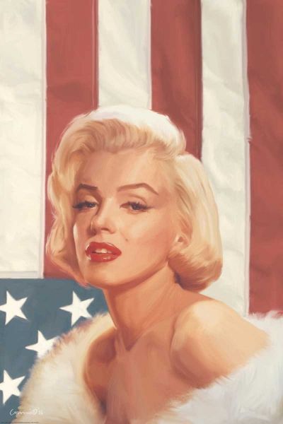 True Blue Marilyn In Flag