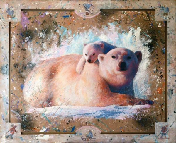 Polar bear with cub 01