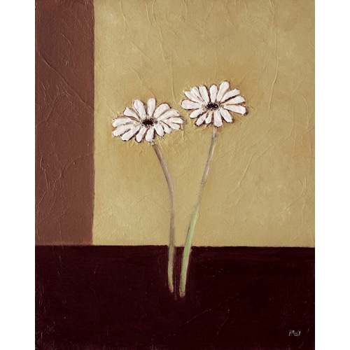 Daisies on brown