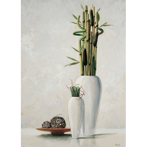 Bamboo in white vase I