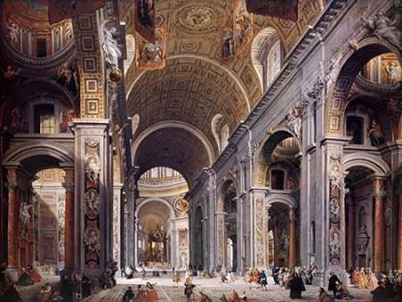 Interior Of St. Peters, Rome