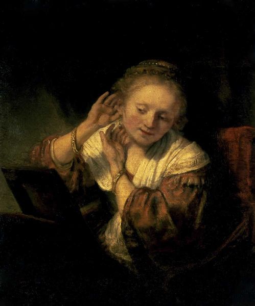 Young Woman Trying Earrings, 1654