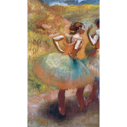 Two Dancers In Green Skirts