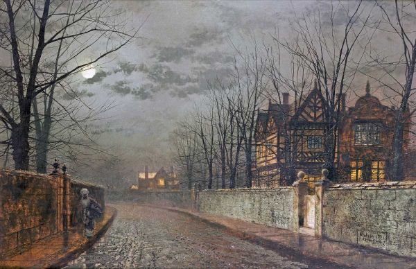 Old English House, Moonlight After Rain