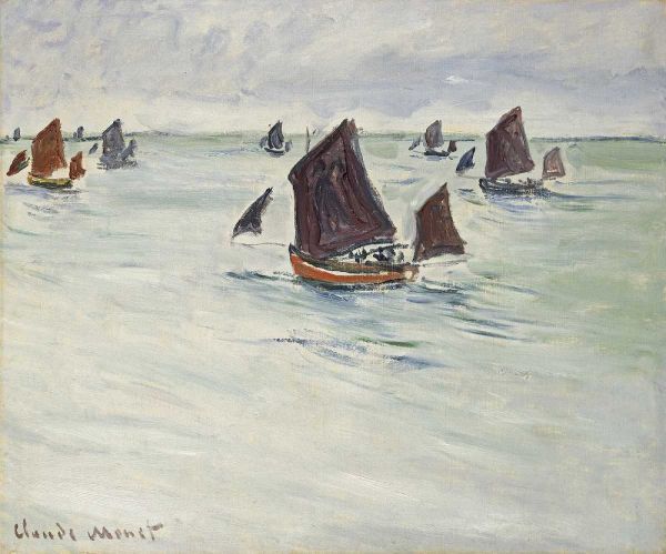 Fishing Boats off Pourville, 1882