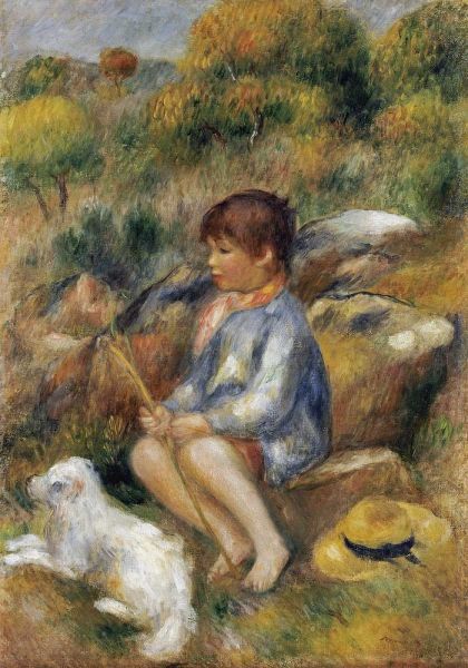 Young Boy By a Brook