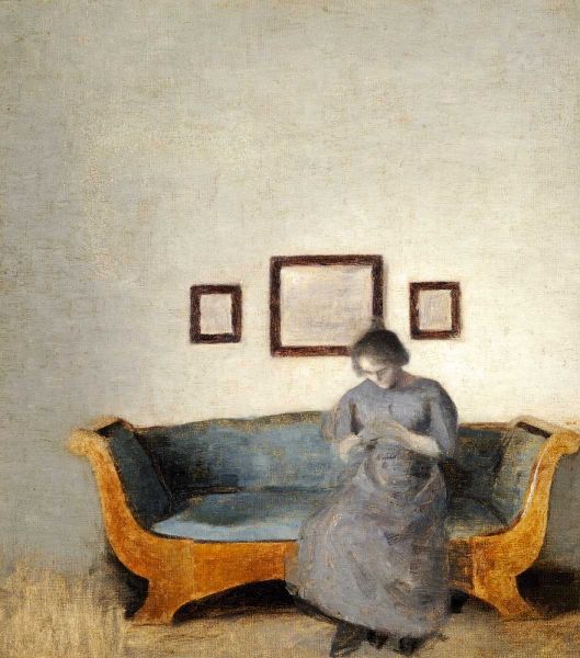 Ida Hammershoi Sitting On a Sofa