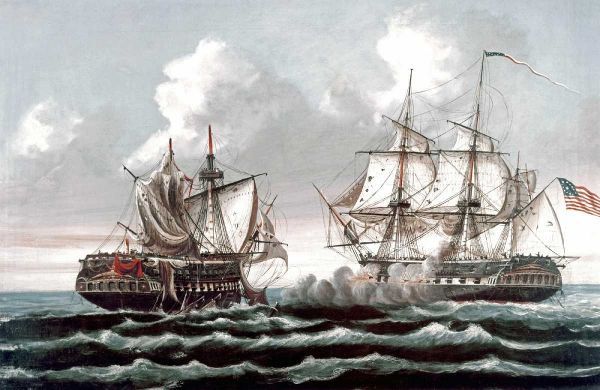 U.S.S. Constitution Defeating The British Ship,Guerriere - War of 1812