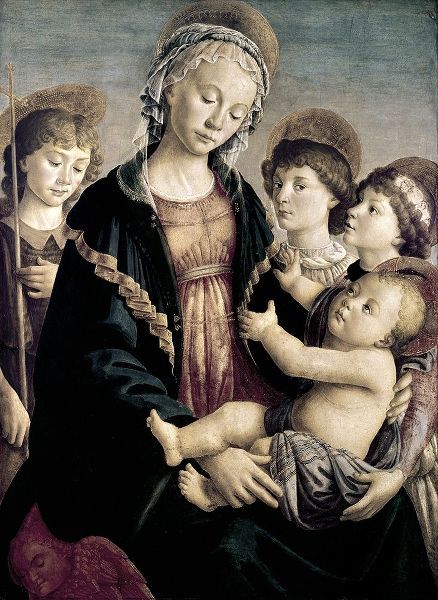 Madonna and Child With St. John Baptist and Two Angels