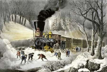 American Railroad Scene/Snowbound