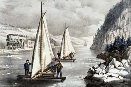 Ice Boat Race On The Hudson