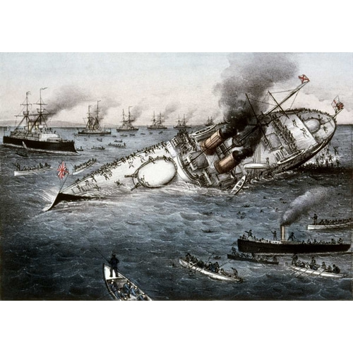 Sinking of The Battleship Victoria Off Tripoli,Syria, June 22, 1893