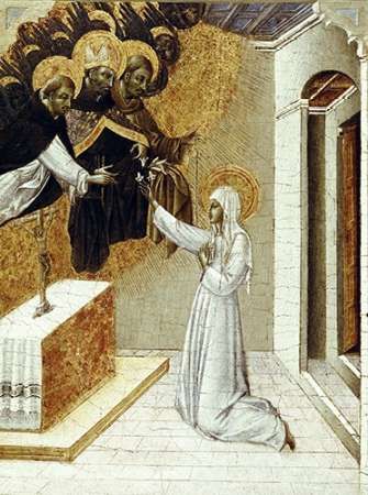 St. Catherine Invested With The Dominican Scapula