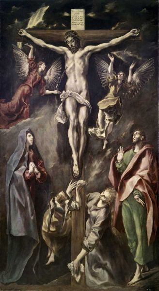 Crucifixion With Virgin, Magdalene, St. John and Angels