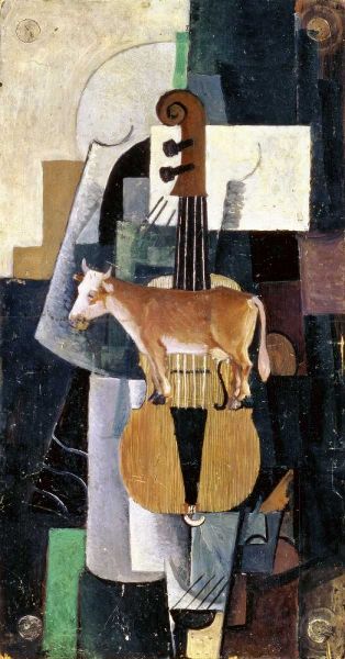 Cow and Violin, 1913
