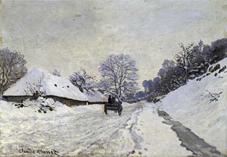Snow-Covered Road at Honfleur