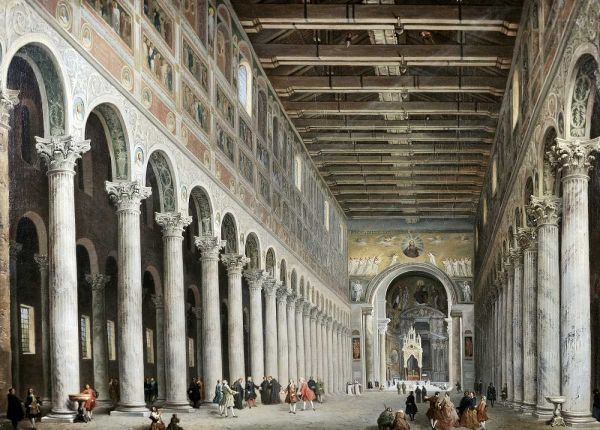 Interior of San Paolo Fuore Le Mure, Rome