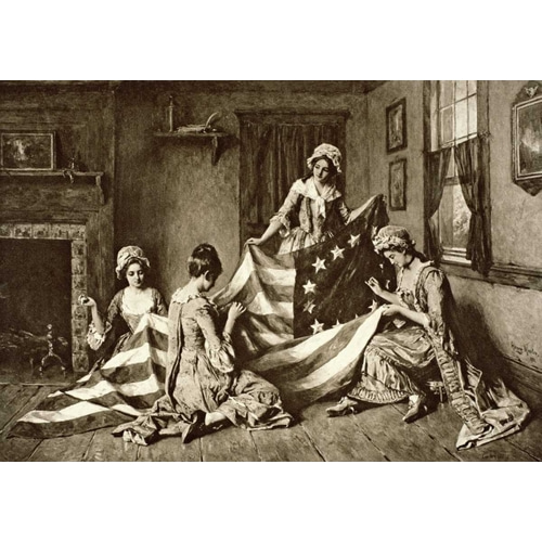 Betsy Ross Sewing the First U.S. Flag Philadelphia, Pennsylvania, 1777