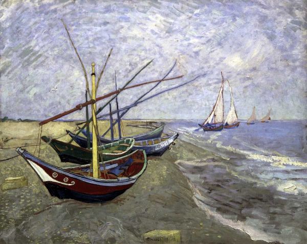Fishing Boats On The Beachat Saintes-Maries