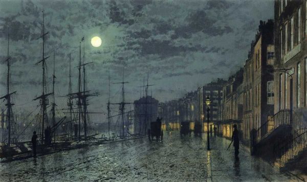 City Docks by Moonlight