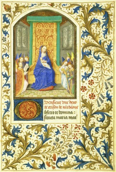 The Virgin Enthroned : Book of Hours - Detail