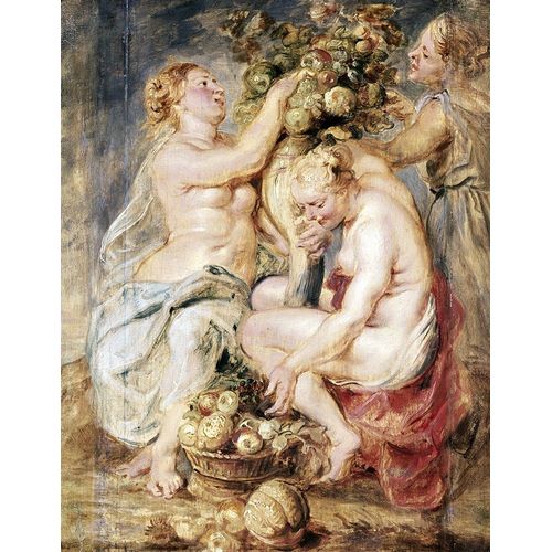 Ceres and Two Nymphs with a Cornucopia