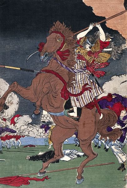 Battle at Kumamoto Castle, Kagoshima War (Detail)