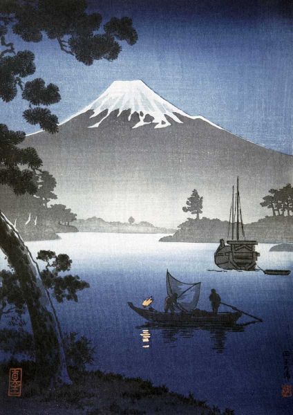 Unknown 아티스트의 Japanese Print - Mount Fuji from Tagonoura By Shinsei작품입니다.