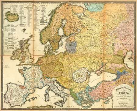 Ethnographische Karte von Europa, 1847