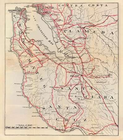 California - San Mateo, Santa Cruz, Santa Clara, Alameda, and Contra Costa Counties, 1896