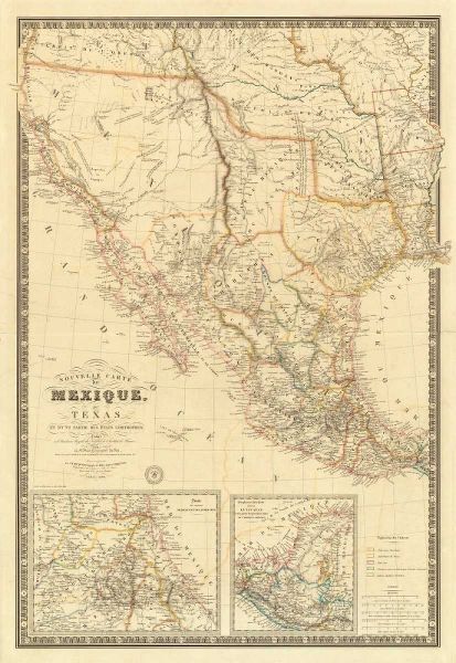 Nouvelle Carte du Mexique, Du Texas, 1840