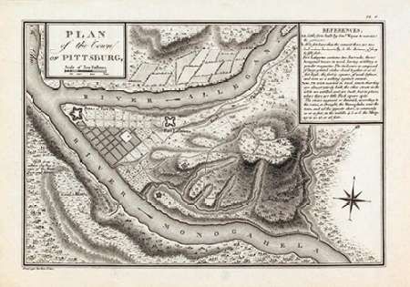 Plan of the Town of Pittsburg, Pennsylvania, 1796