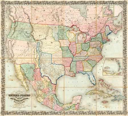 Map of The United States of America, 1848
