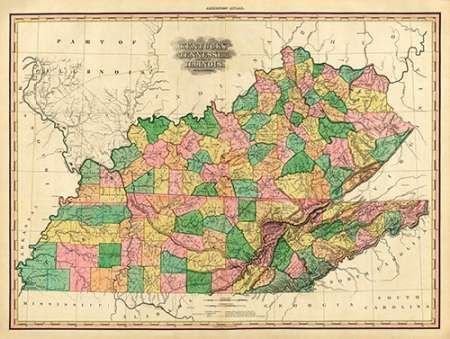 Kentucky, Tennessee and part of Illinois, 1823