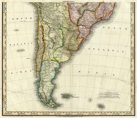 South America and West Indies, 1823