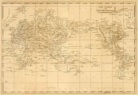 World Mercators projection, 1812