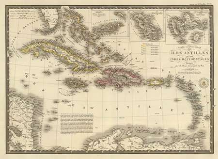Iles Antilles ou des Indes Occidentales, 1828