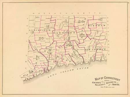 Connecticut: Senatorial districts, 1893
