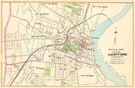 Connecticut: Hartford, Central, 1893