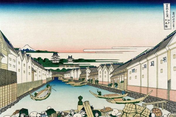 Hokusai 아티스트의 Nihonbashi Bridge in Edo, 1830작품입니다.