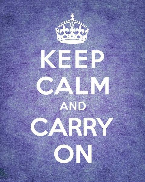 Keep Calm and Carry On - Vintage Purple