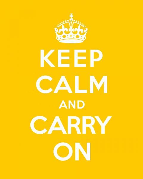 Keep Calm and Carry On - Yellow