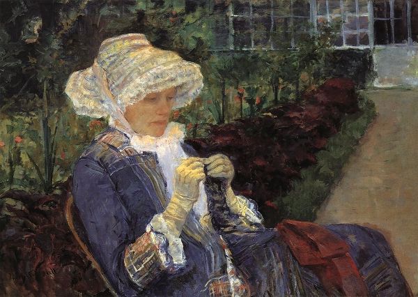 Lydia Crocheting In The Garden At Marly 1880