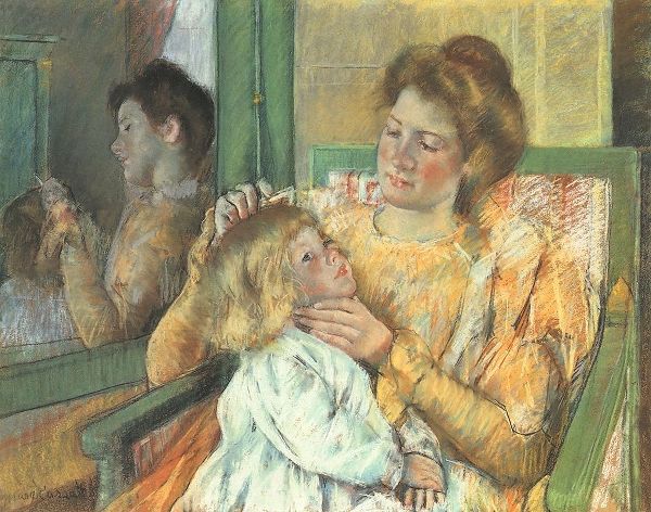 Mother Combing Her Childs Hair 1898