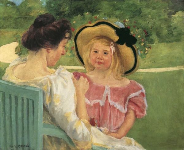 Simone And Her Mother In The Garden 1904