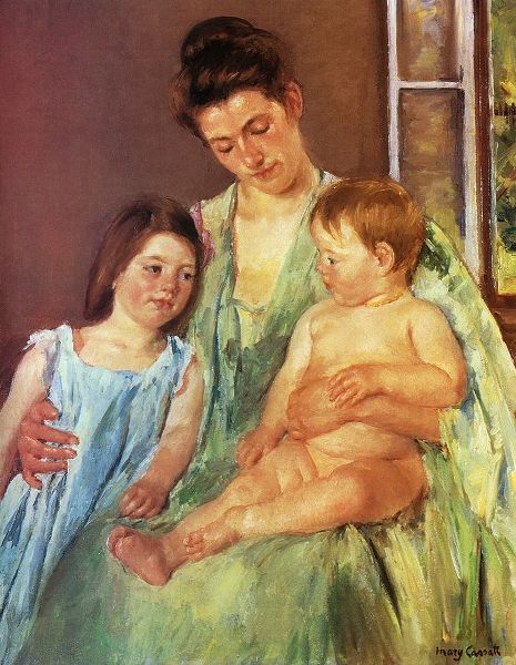 Young Mother And Two Children 1905