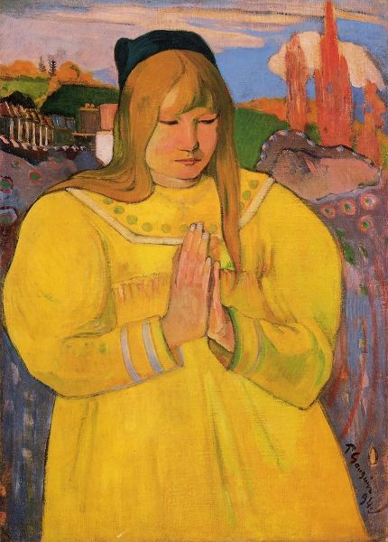 Breton Woman In Prayer