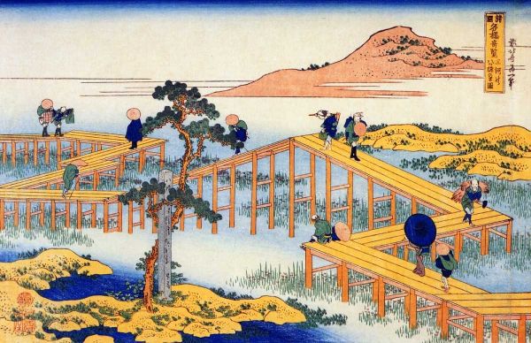 Hokusai 아티스트의 Admiring The Irises At Yatsuhashi In Mikawa작품입니다.